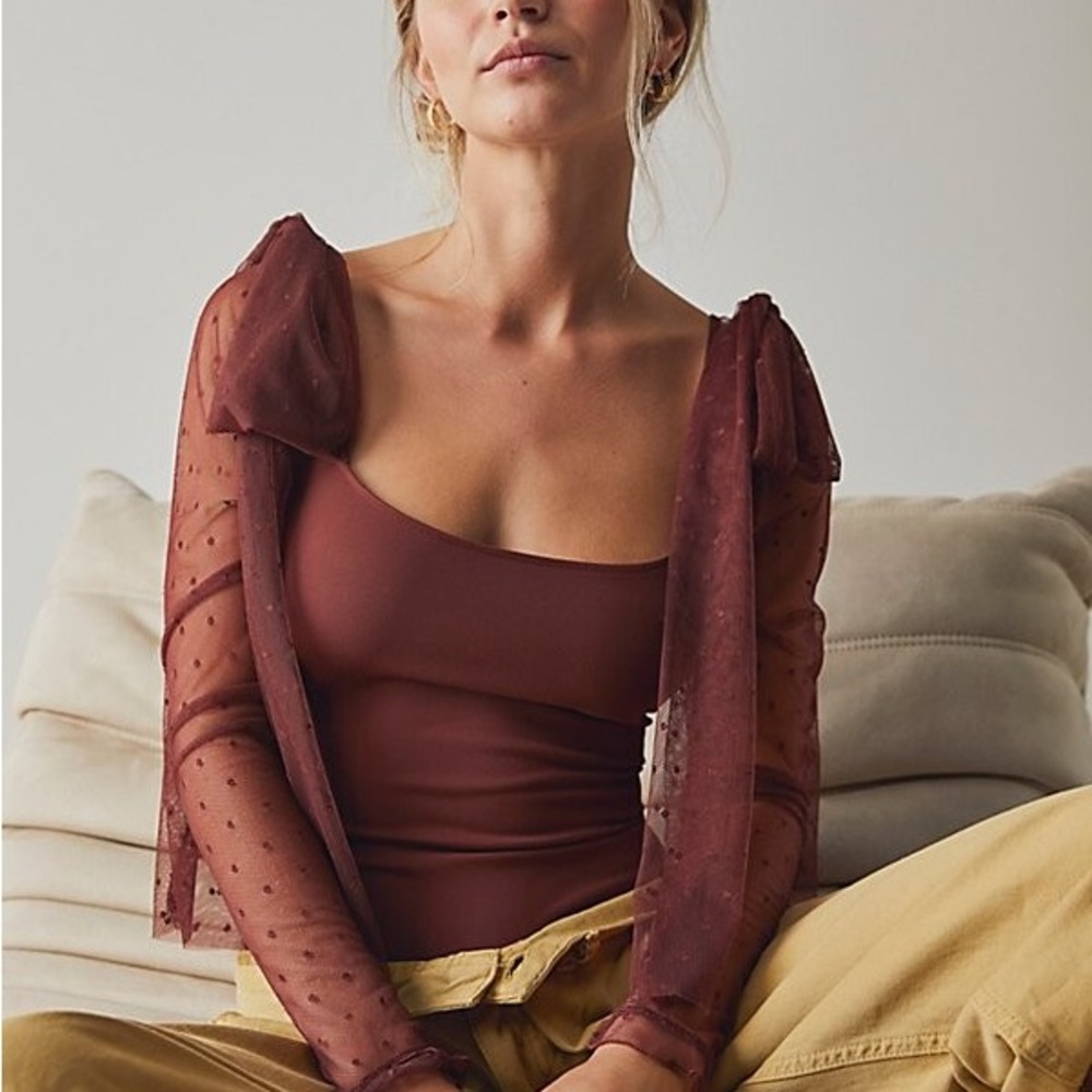 Free People tongue tied bodysuit